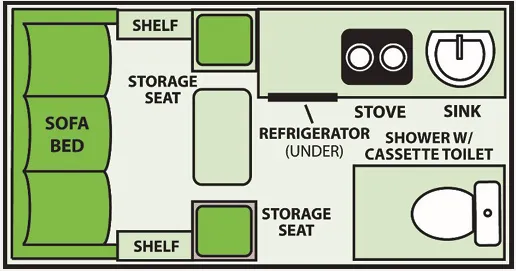 Aliner LXE BASE floor plan