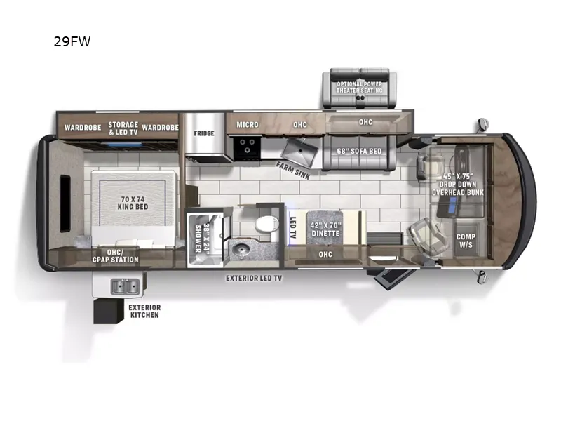 2026 Coachmen Mirada 29FW - Floor plan