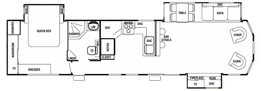 Forest River Cedar Creek Cottage 40CFL floor plan