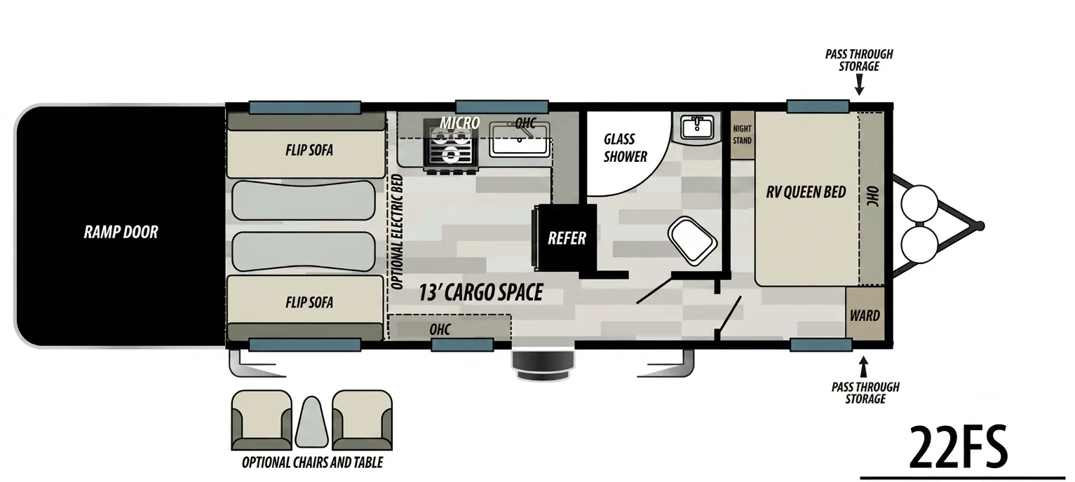 Forest River Shockwave Sport 22FS floor plan