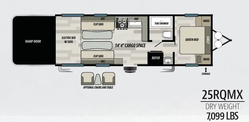 Forest River Shockwave 25RQMX floor plan