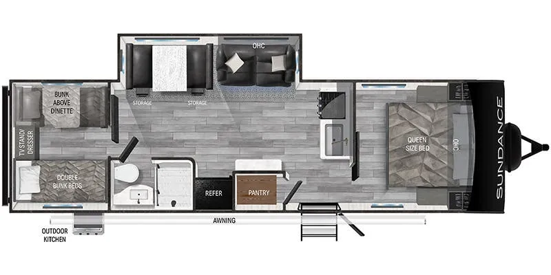 Heartland Sundance Ultra-Lite SDTT 294 BH floor plan