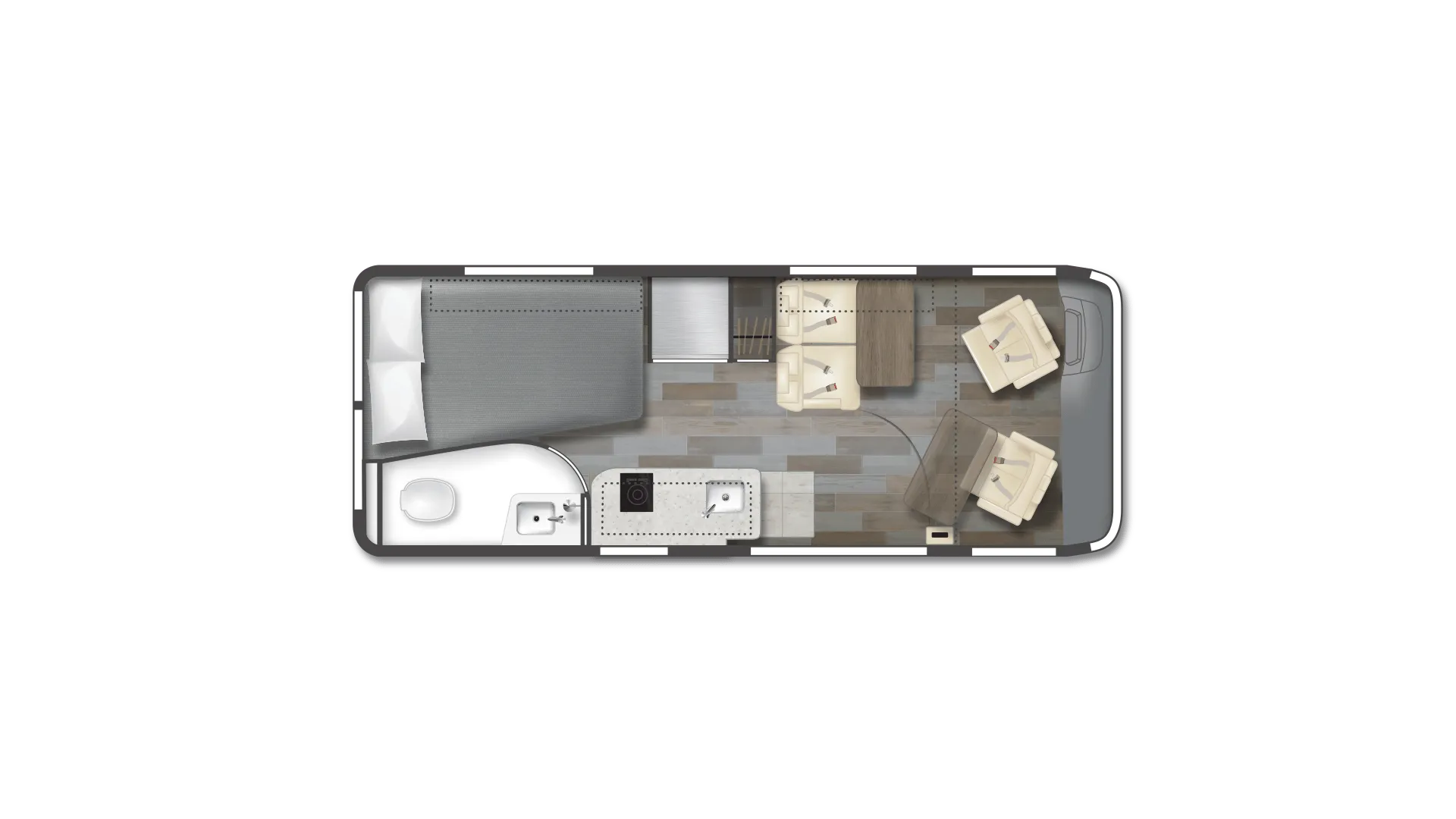 Winnebago Travato 59GL floor plan