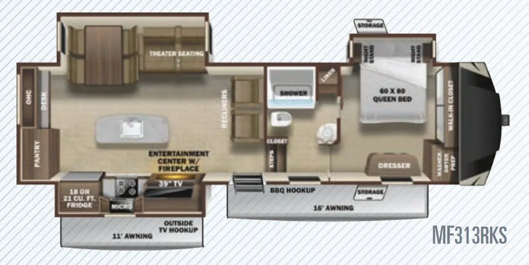 Highland Ridge Mesa Ridge MF313RKS floor plan