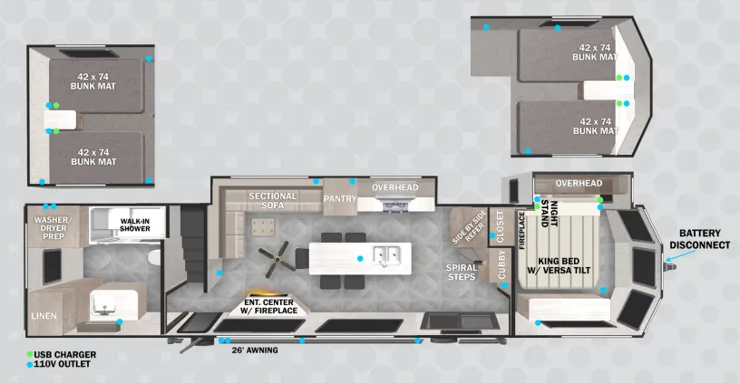Forest River Wildwood Lodge 42VIEW floor plan