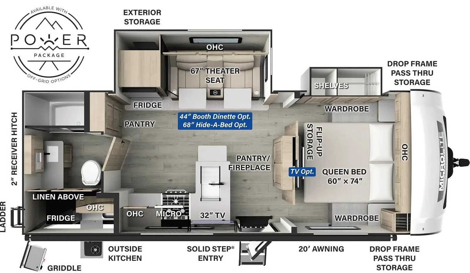 Forest River Flagstaff Micro Lite 25BSDS floor plan