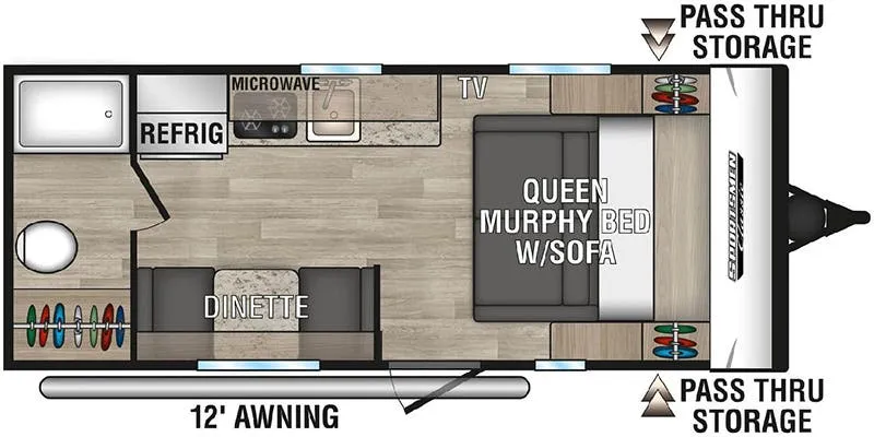 K-Z Sportsmen Classic 170MB floor plan