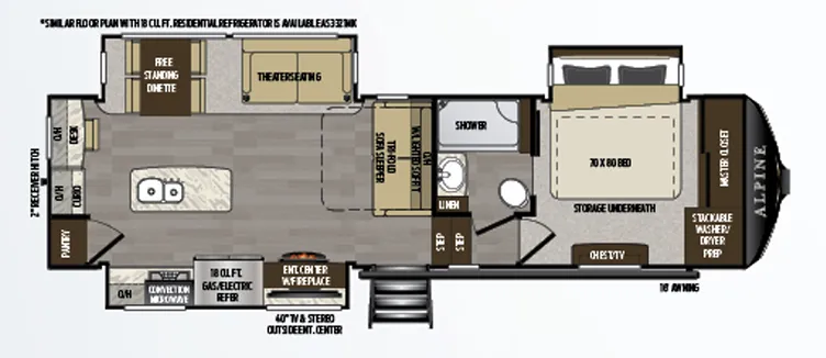 Keystone Alpine 3320MK floor plan