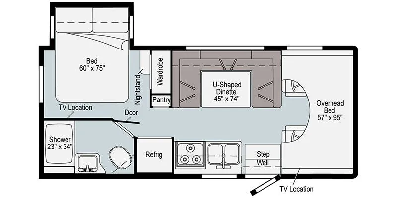 Winnebago Minnie Winnie 22M floor plan