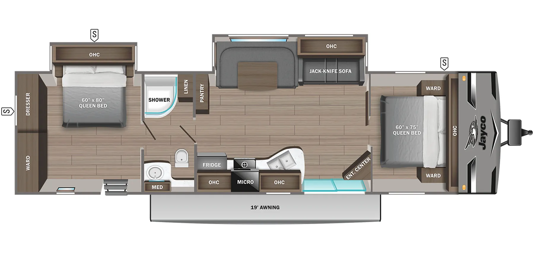 Jayco Jay Flight 38BHDS floor plan