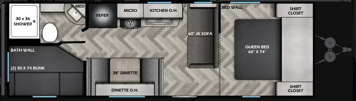 CrossRoads Zinger 252BH floor plan