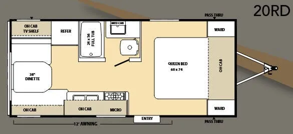 Coachmen Catalina 20 RD floor plan