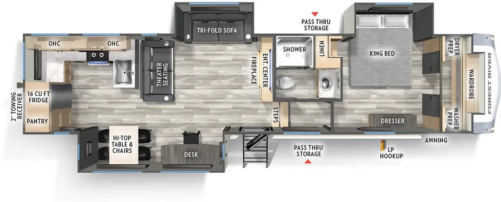 2026 Forest River Wildcat 33CHEF floor plan