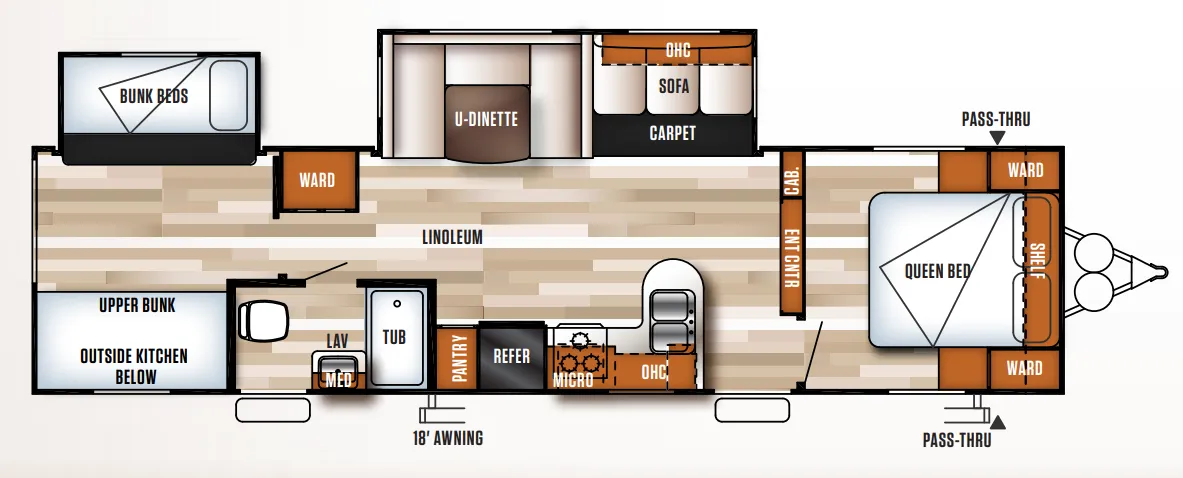 Forest River Salem 32BHDS floor plan