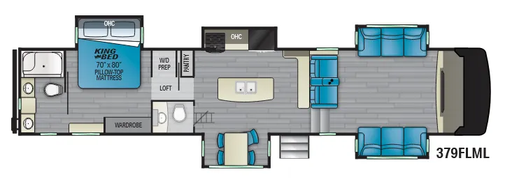 Heartland Milestone 379FLML floor plan