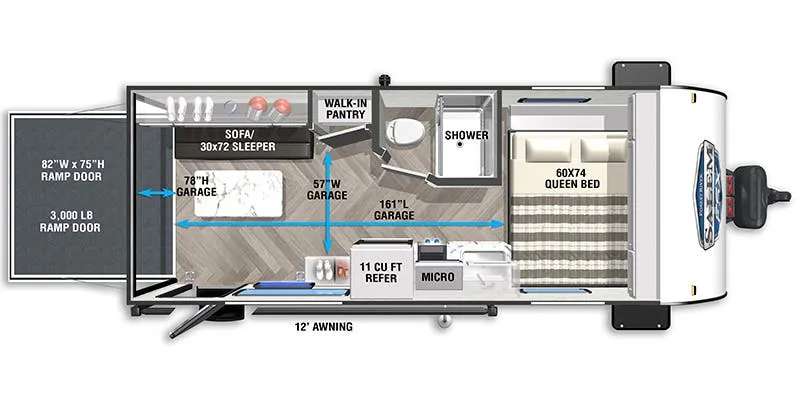 Forest River Salem FSX 181RT floor plan