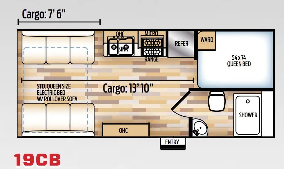 Coachmen Adrenaline 19CB floor plan