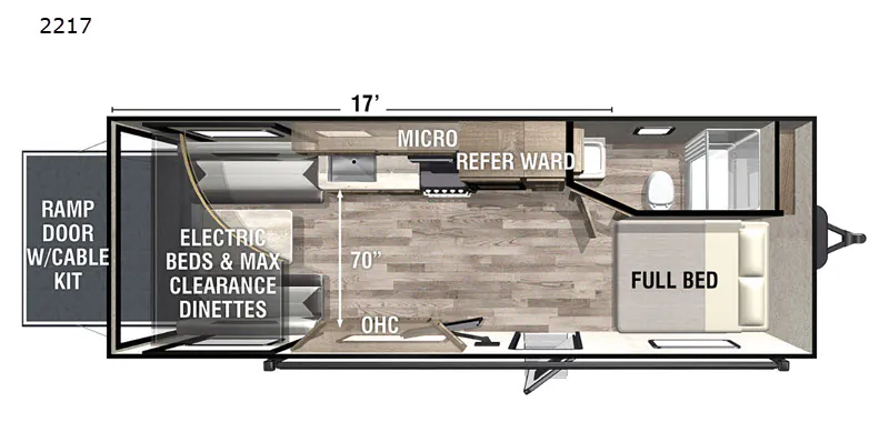 2020 Forest River XLR Hyperlite 2217 - Floor plan