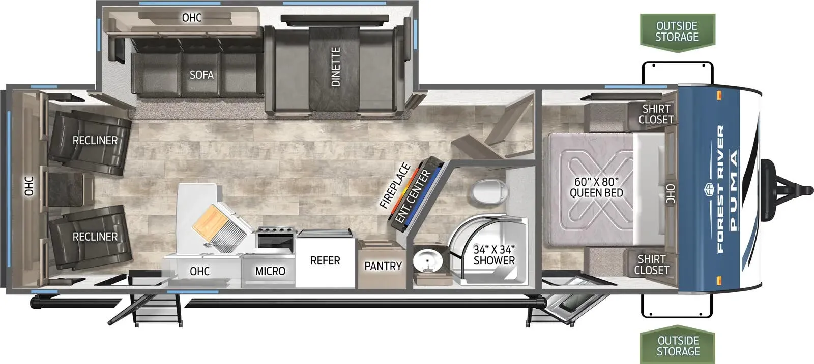Palomino Puma 27RLSS floor plan