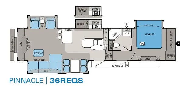 Jayco Pinnacle 36REQS floor plan