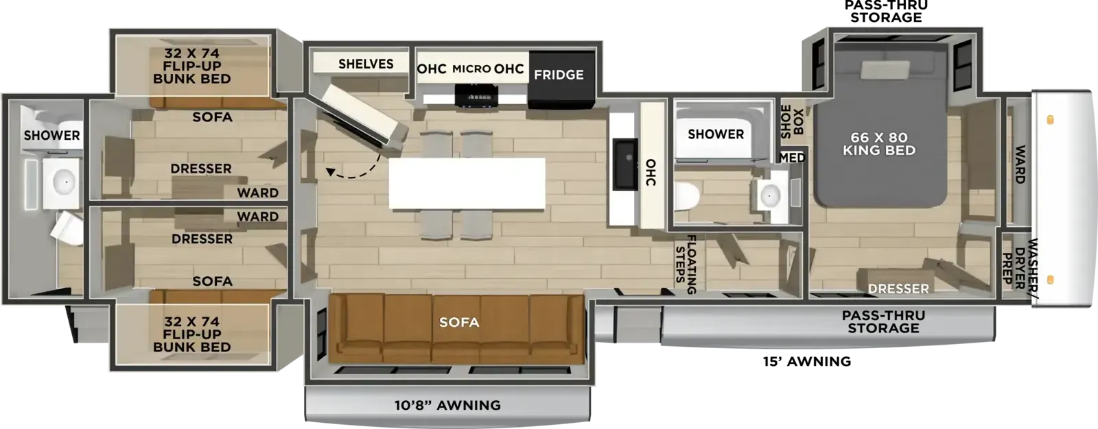 Forest River Mesquite 3835TRIP floor plan
