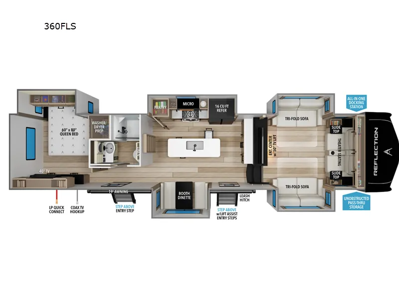 2026 Grand Design Reflection 360FLS - Floor plan