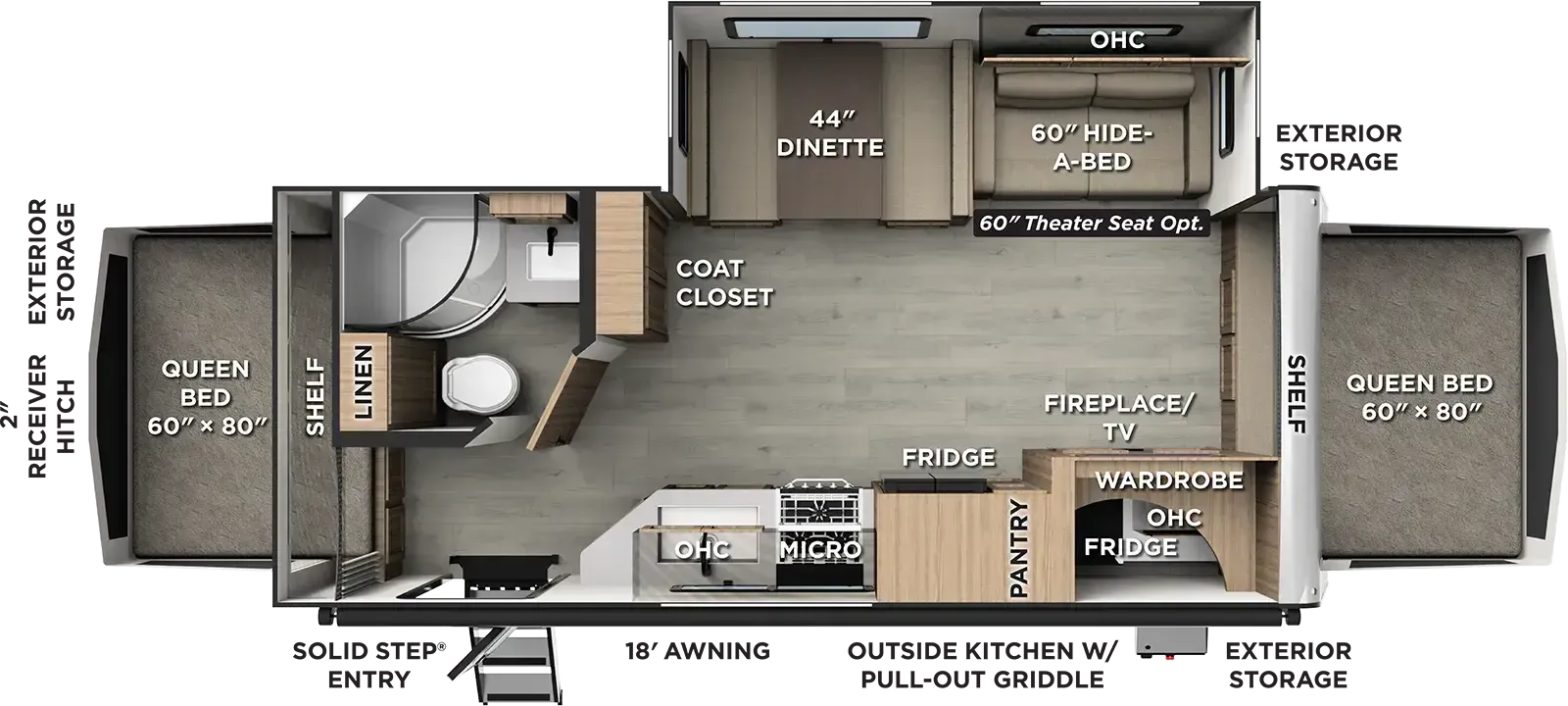 Forest River Flagstaff Shamrock 235S floor plan