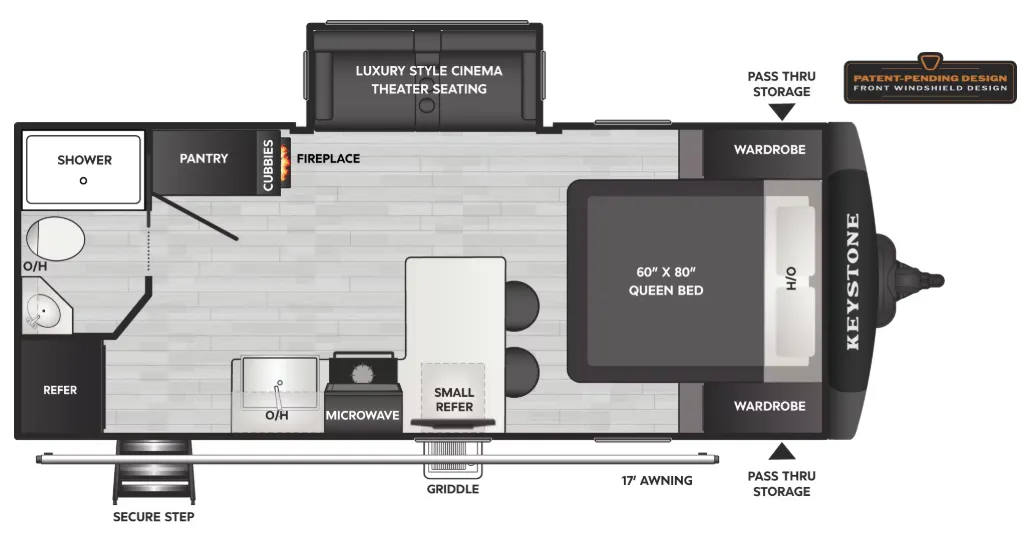 2027 Keystone RV Passport 2080MK - Floor plan
