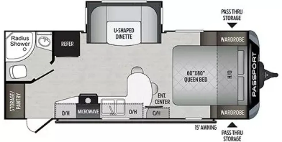 2020 Keystone PASSPORT GT 2210RBWE floor plan