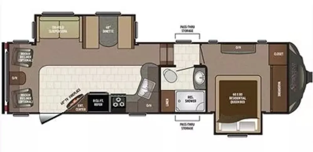 2017 Keystone SPRINTER COPPER CANYON 269FWRLS floor plan