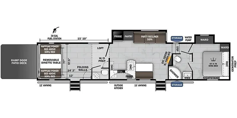Forest River Cherokee Wolf Pack 365PACK16 floor plan