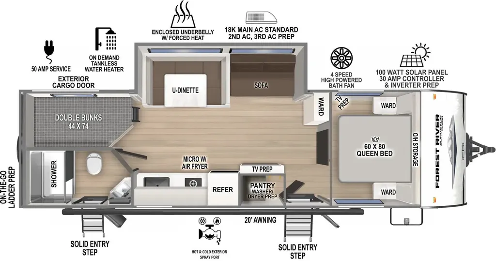 2025 Forest River Surveyor Legend X 27CAMP floor plan