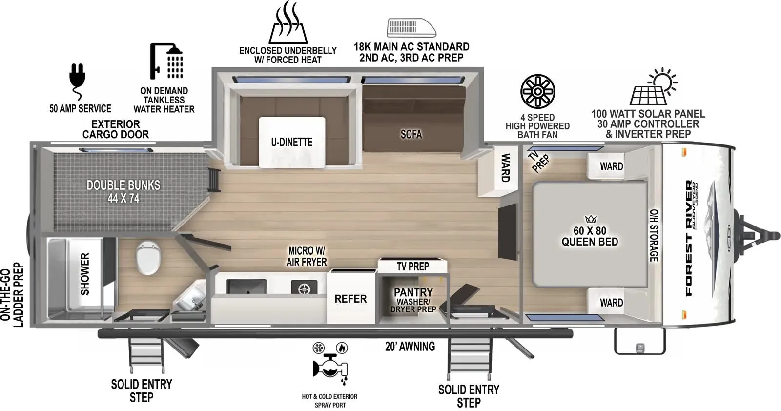 2025 Forest River Surveyor Legend X 27CAMP - Floor plan