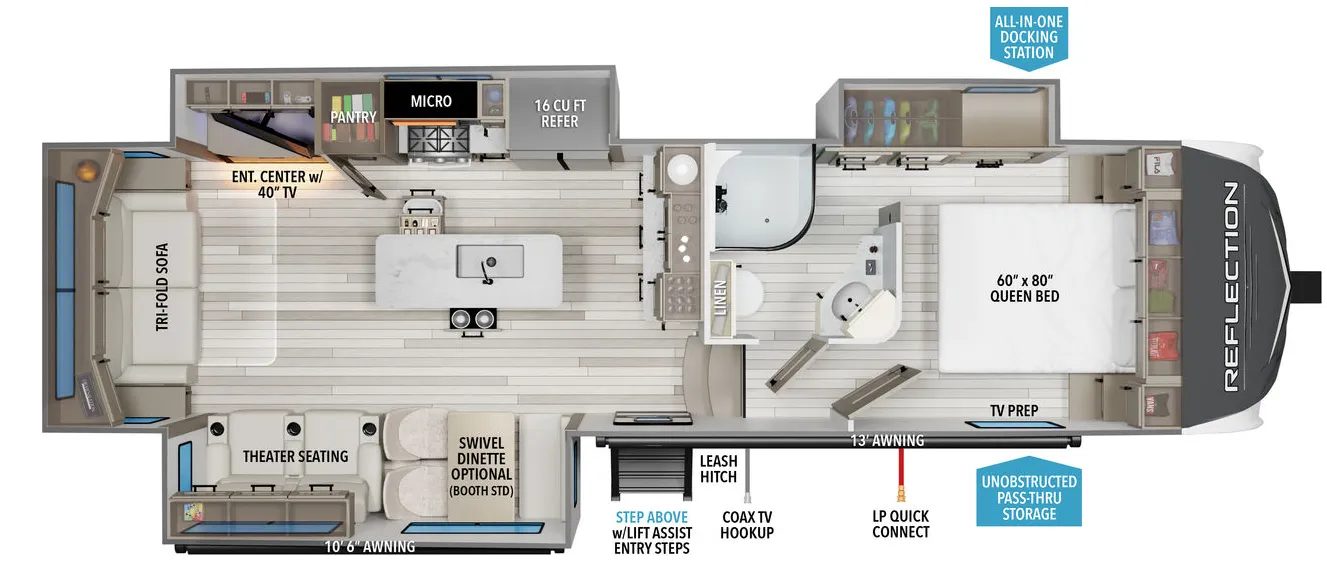 2026 Grand Design Reflection 303RLS - Floor plan