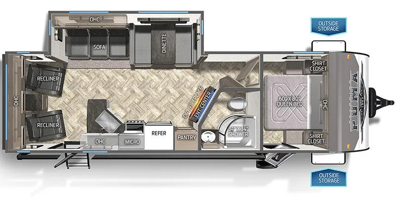 2023 Palomino Puma 27RLSS floor plan