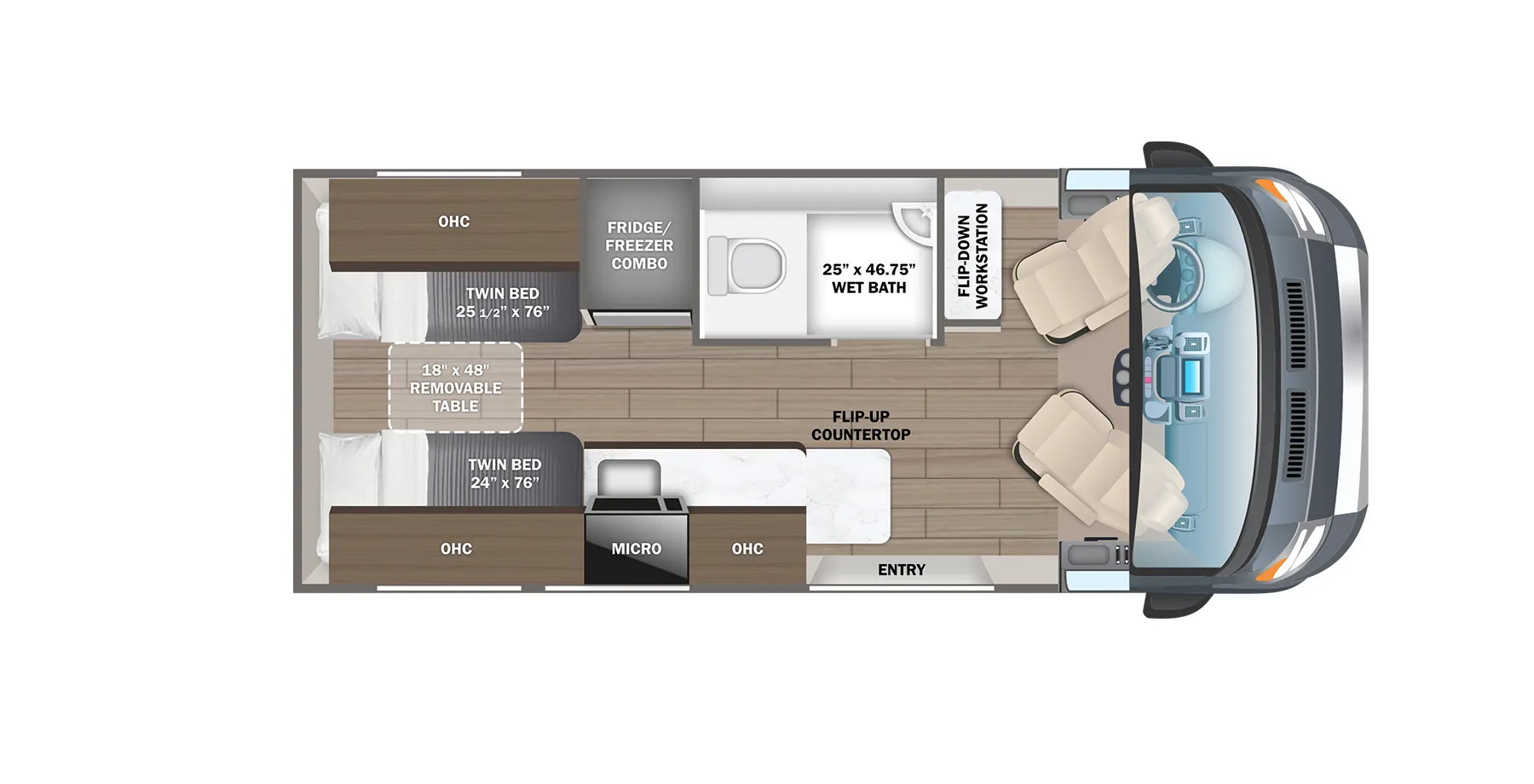 Jayco Solstice 21L floor plan