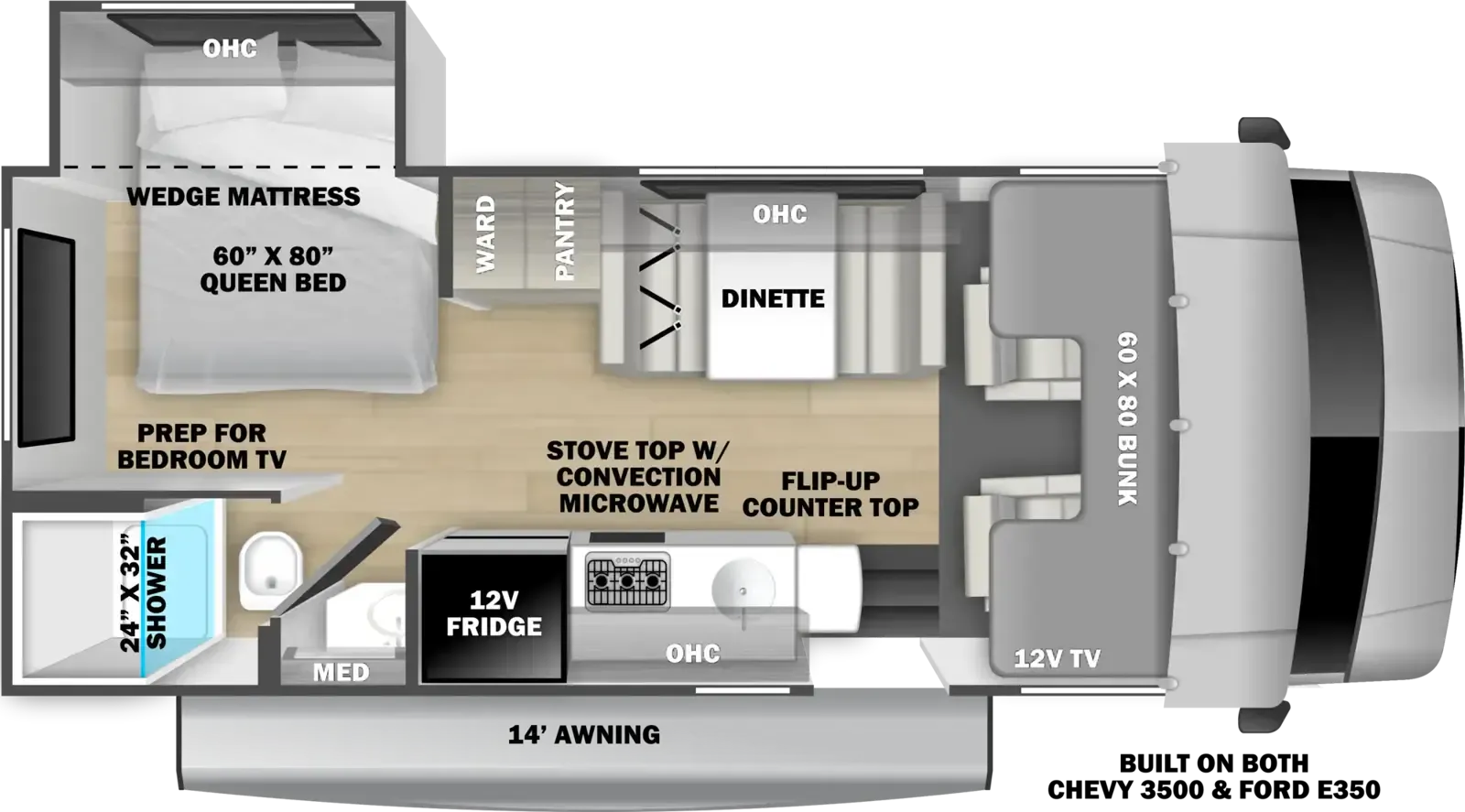 Forest River Sunseeker LE 2250SLE floor plan