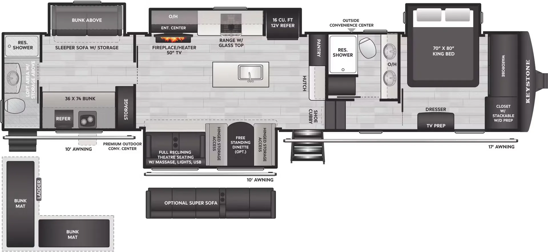 2026 Keystone Sprinter 3900DBL - Floor plan