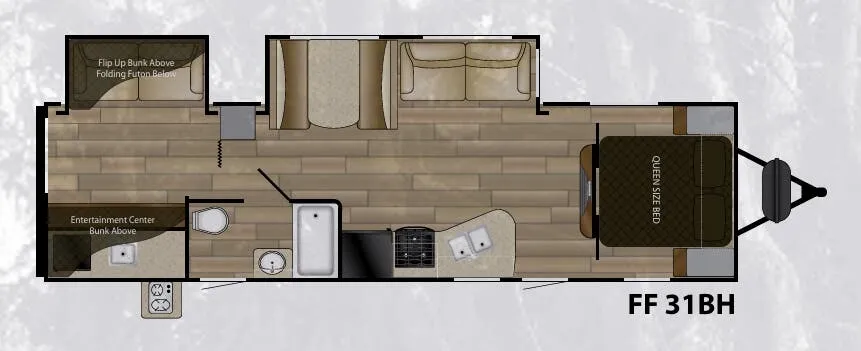 Cruiser RV Fun Finder Xtreme Lite 31BH floor plan