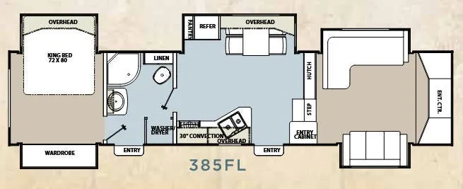 Coachmen Brookstone Diamond 385FL floor plan