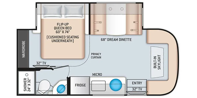 2022 Thor Motor Coach Compass 23TW - Floor plan