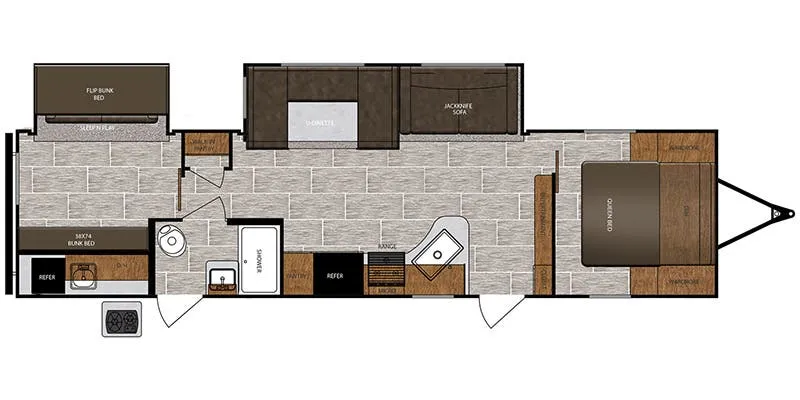 2020 Prime Time Avenger 32BHS - Floor plan