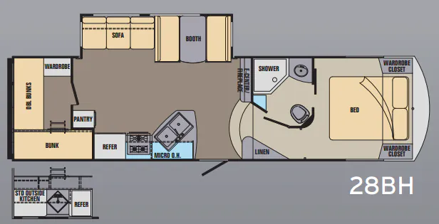 Shasta Phoenix 28BH floor plan