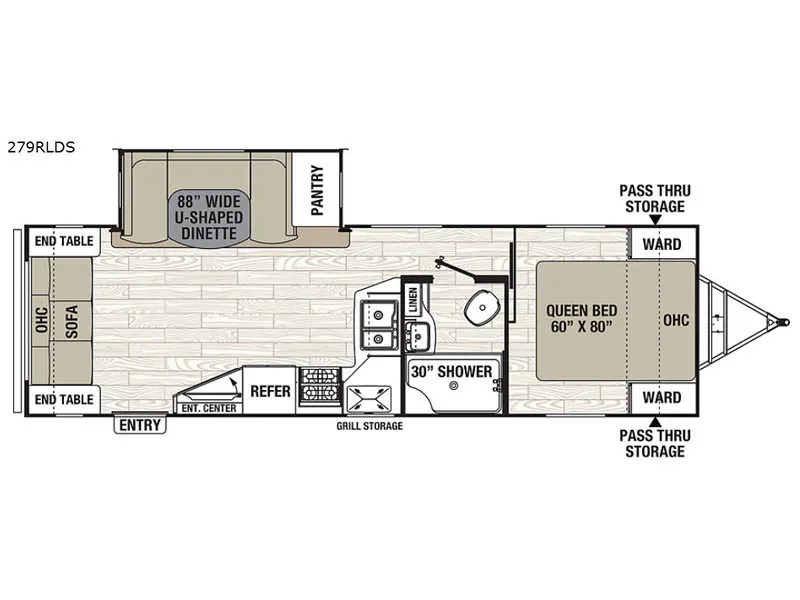 2018 Coachmen RV Freedom Express 279RLDS - Floor plan