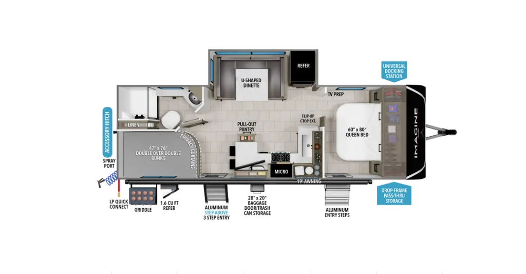 2026 Grand Design Imagine 2470BH floor plan