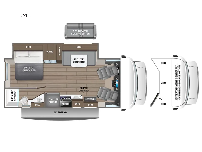 2027 Entegra Coach Qwest 24L floor plan