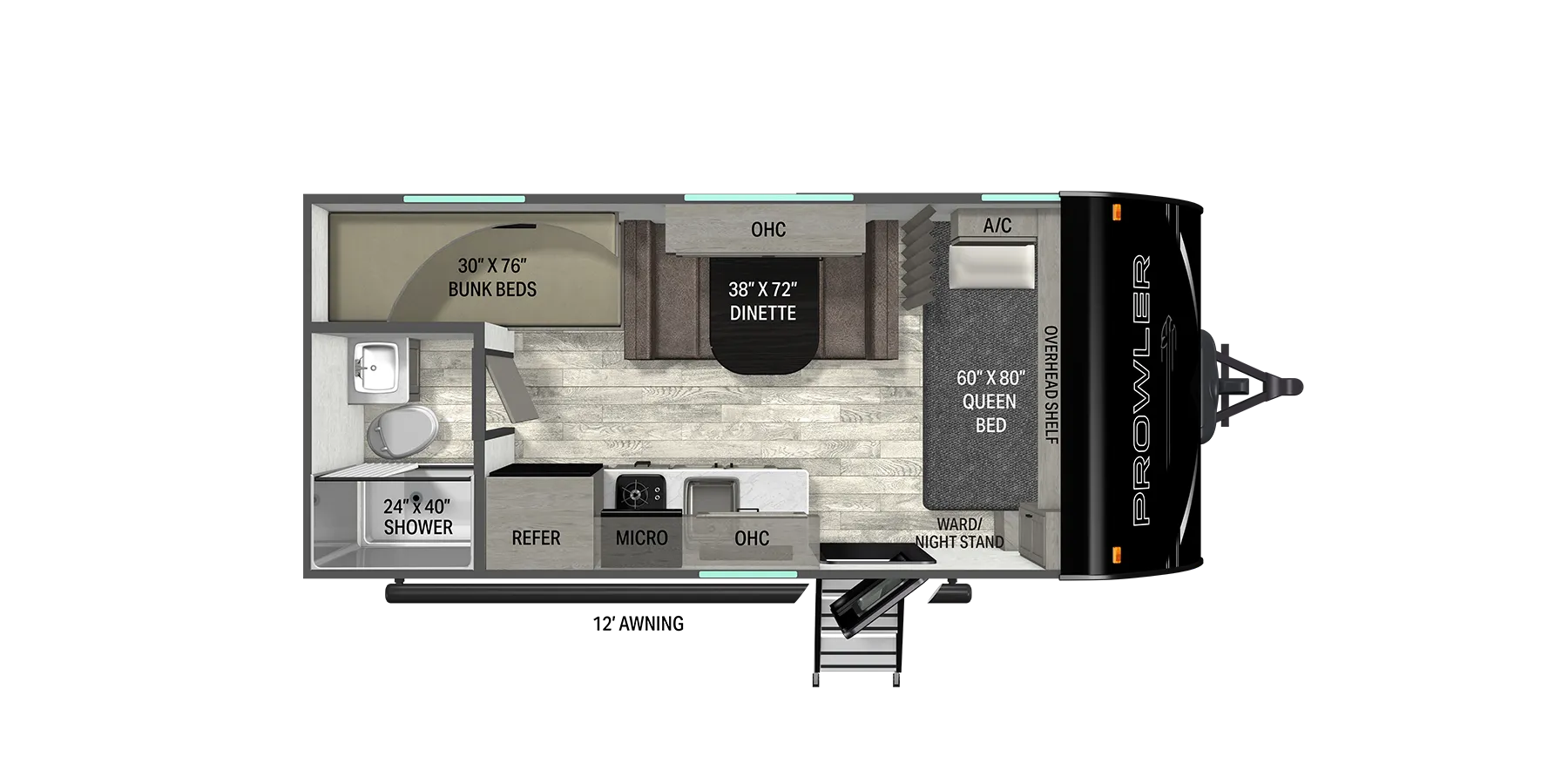 Heartland Prowler 1800BH floor plan