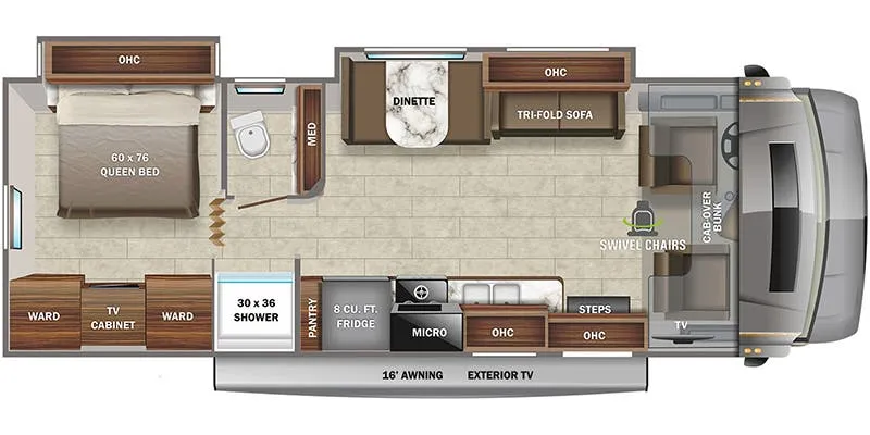 Jayco Greyhawk Prestige MVPÂ 29.00 floor plan