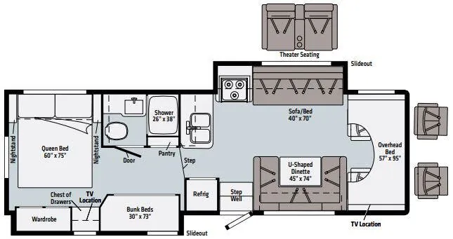 Winnebago Minnie Winnie 31H floor plan