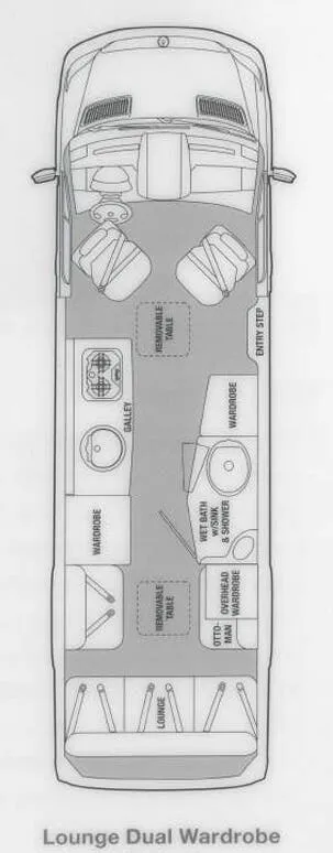 Airstream Interstate Lounge DUAL WARDROBE floor plan
